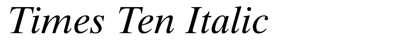 Times Ten Italic